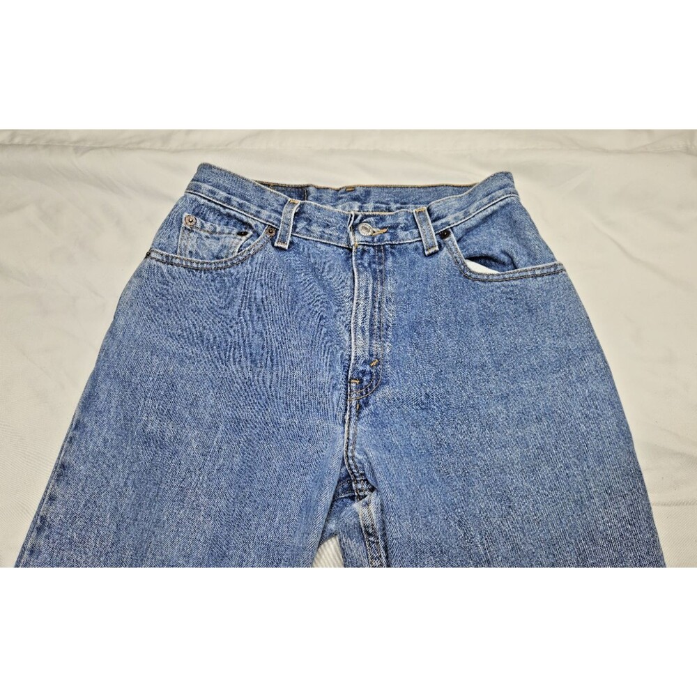 VTG 2002 Levi's 550 relaxed fit Jeans 6 Miss Long 25x32 tapered leg denim levis - Picture 3 of 11